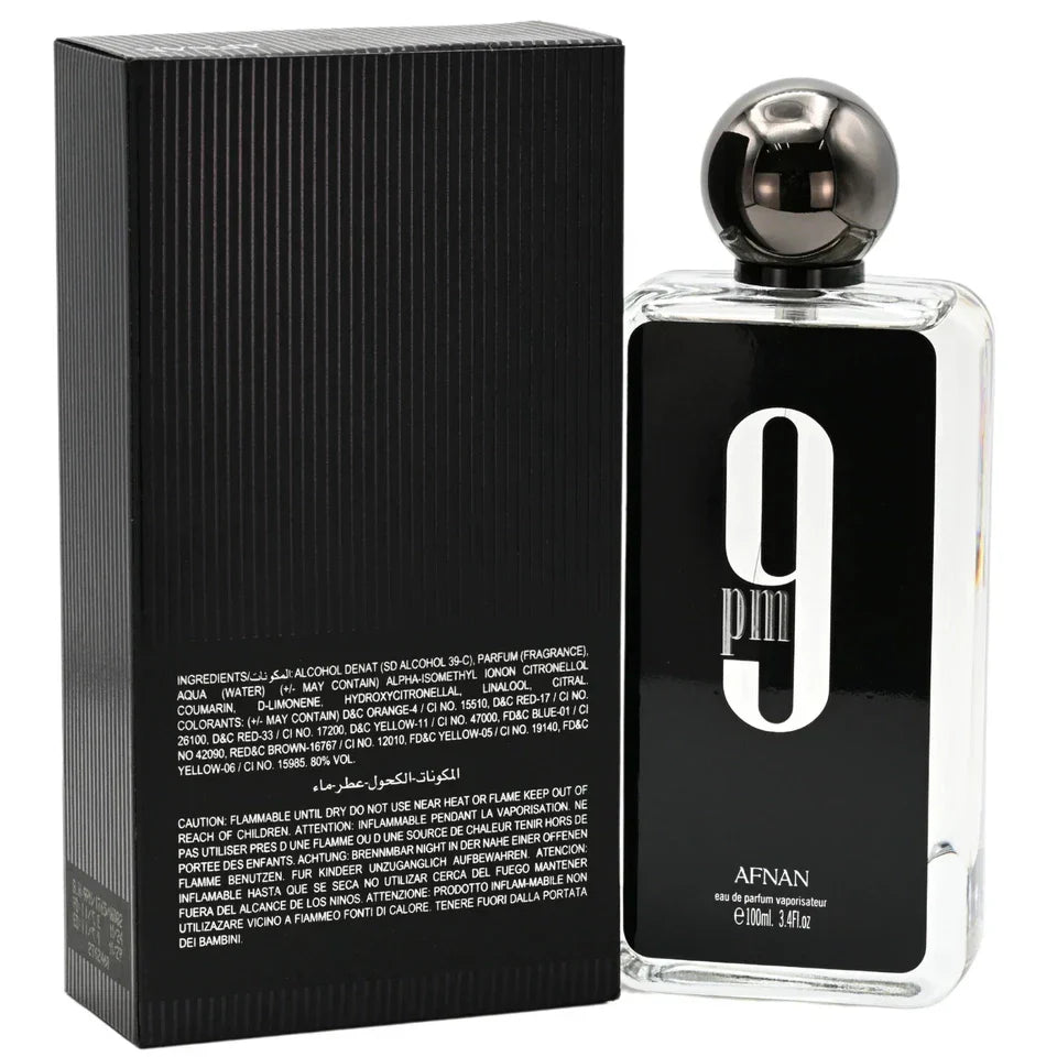 9 PM by Afnan cologne for men EDP 3.4 oz